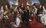 Master of the Saint Lucy Legend Virgin Surrounded by Female Saints Germany oil painting artist